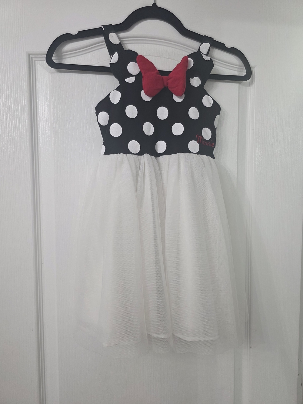 Disney Minnie Polka Dot Tulle Dress with Red Bow